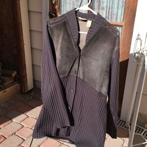 J Jill suede and knit blouse